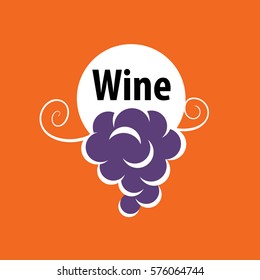 bunch of grapes for wine logo