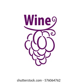bunch of grapes for wine logo