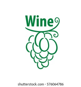 bunch of grapes for wine logo
