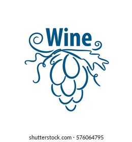 bunch of grapes for wine logo