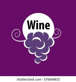 bunch of grapes for wine logo
