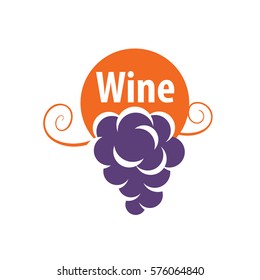 bunch of grapes for wine logo