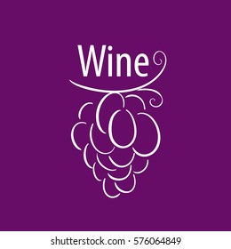 bunch of grapes for wine logo