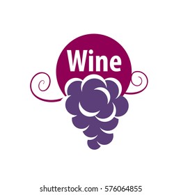 bunch of grapes for wine logo