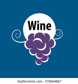 bunch of grapes for wine logo