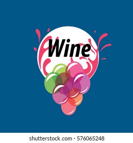 bunch of grapes for wine logo