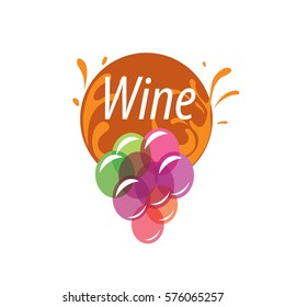 bunch of grapes for wine logo