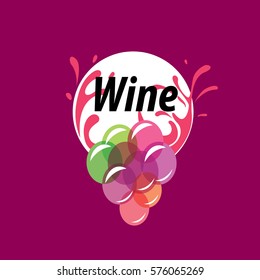 bunch of grapes for wine logo