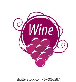 bunch of grapes for wine logo