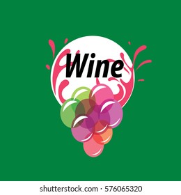 bunch of grapes for wine logo