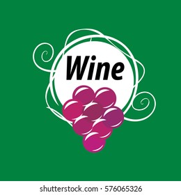 bunch of grapes for wine logo