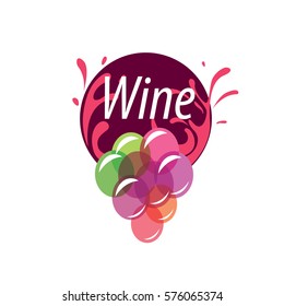 bunch of grapes for wine logo