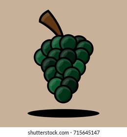 Bunch of green grapes. Vector illustration EPS10