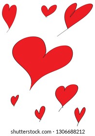 A bunch of hearts