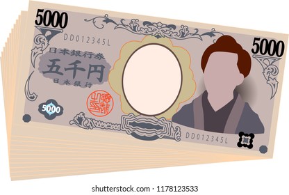 Bunch of Japan's 5000 yen note.It means Japanese 5000 yen information.