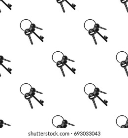 A bunch of keys from the cells in the prison. Keys for opening criminals.Prison single icon in black style vector symbol stock illustration.