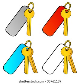 Bunch of keys with a charm