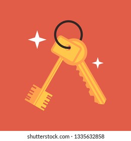 Bunch of keys icon. Vector illustration.