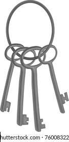 Bunch of keys - Vector