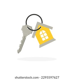 Bunch of keys for you house. Buying an apartment, investment. Real estate agent concept. Vector illustration in trendy flat style isolated on white background.