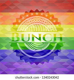 Bunch lgbt colors emblem 