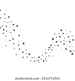 Bunch of moving stars. black shining stars on white background. christmas. wedding. birthday. happy woman's day. mothers day. valentine's day