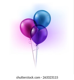 Bunch von drei bunten Ballons - EPS10