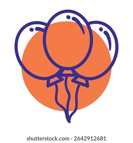 Un montón de globos de fiesta. Ilustración vectorial