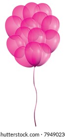 a bunch of pink balloons eps10