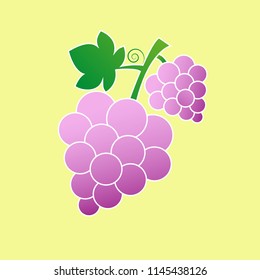 Bunch of purple grapes