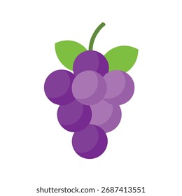 A bunch of purple grapes