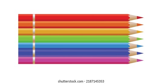 grupo de anillos de dibujo de color arcoiris aislados en fondo blanco, ilustración vectorial