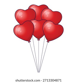 Conjunto de globos de hogar rojo elemento