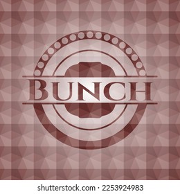 Bunch red polygonal badge. Seamless. 