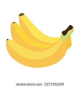 A bunch of ripe banana vector artwork.