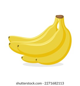 Bunch of ripe bananas. Vector illustration in a flat style.