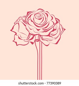 Bunch of roses illustration