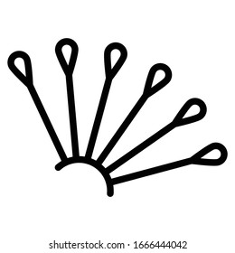 Bunch of Sewing Needles Concept, Tailoring Equipment Vector Icon Design