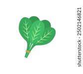 Bunch of spinach icon with flat style. Simple spinach vector