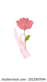 Bunch Spring Vector Background. Bouquet Illustration. Modern Design. Arm Wallpaper.
