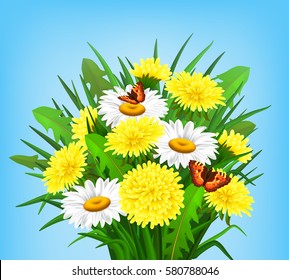 Bunch of Spring Wild Flowers
