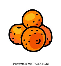 bunch tangerine color icon vector. bunch tangerine sign. isolated symbol illustration