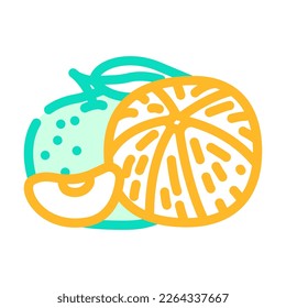 bunch tangerine color icon vector. bunch tangerine sign. isolated symbol illustration