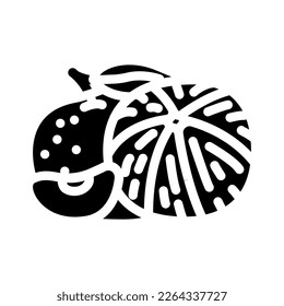 bunch tangerine glyph icon vector. bunch tangerine sign. isolated symbol illustration
