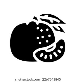bunch tangerine glyph icon vector. bunch tangerine sign. isolated symbol illustration