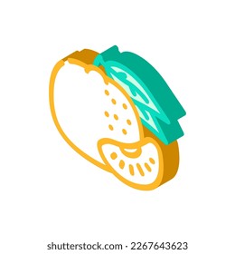 portador de iconos isométricos de mandarina. signo de mandarina. ilustración de símbolo aislado