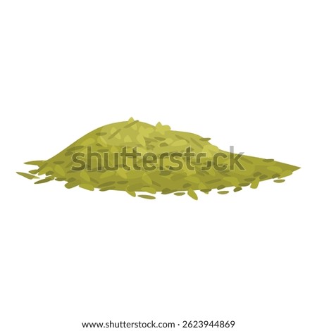 Bunch of tarragon, forming a small mountain of dry leaves, ready to be used in cooking recipes