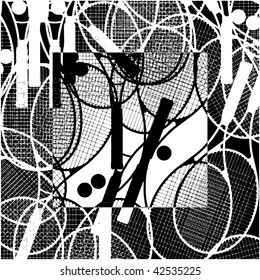 Bunch Of Tennis Racket Vector 02