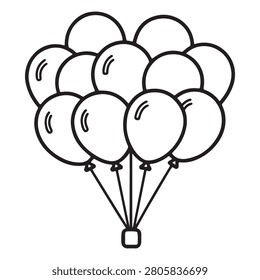 A bunch of tied helium filled balloons flying up party decoration celebration floating objects
