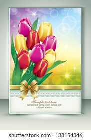 Bunch of tulips for romantic message